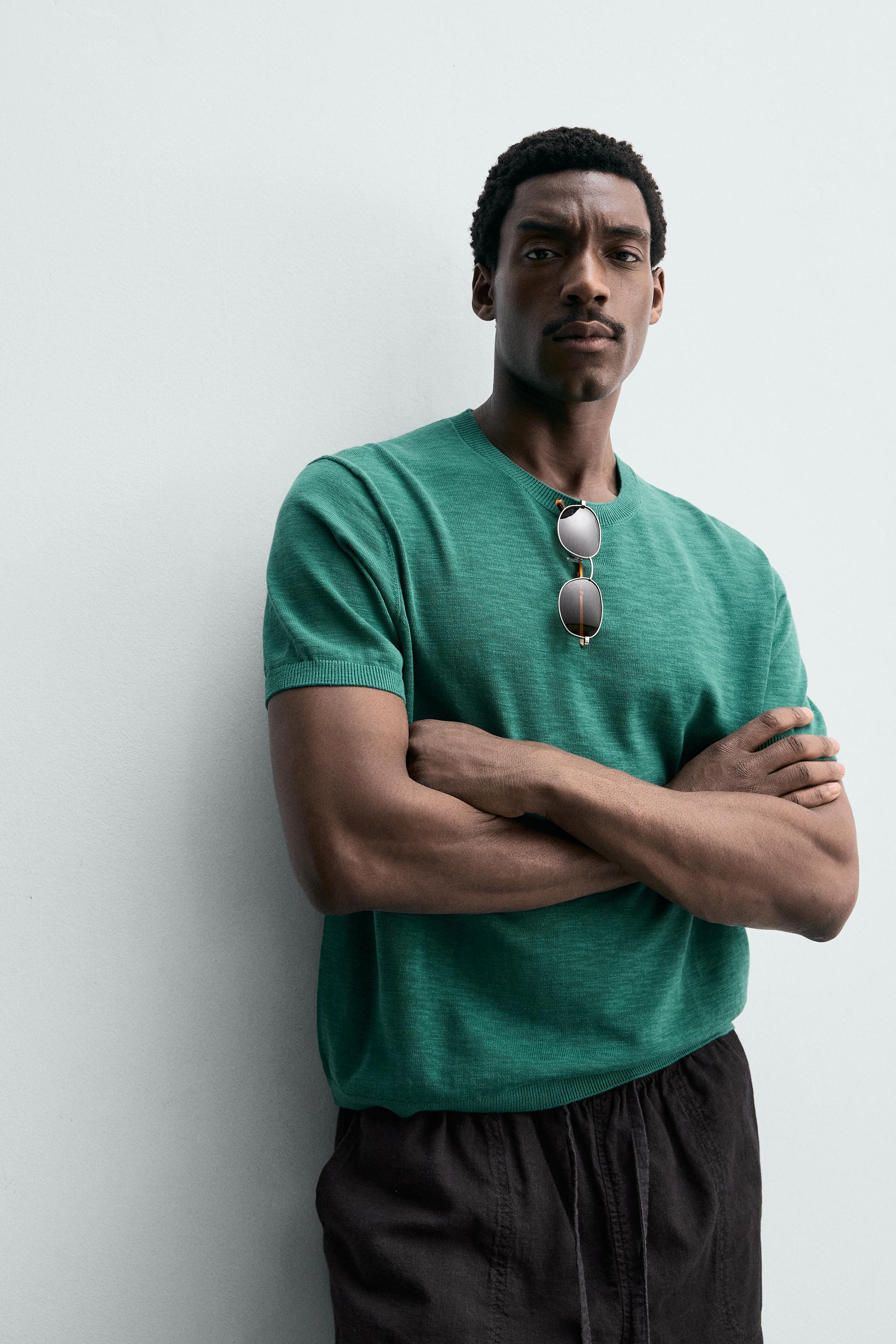 KNITTED REGULAR FIT T-SHIRT